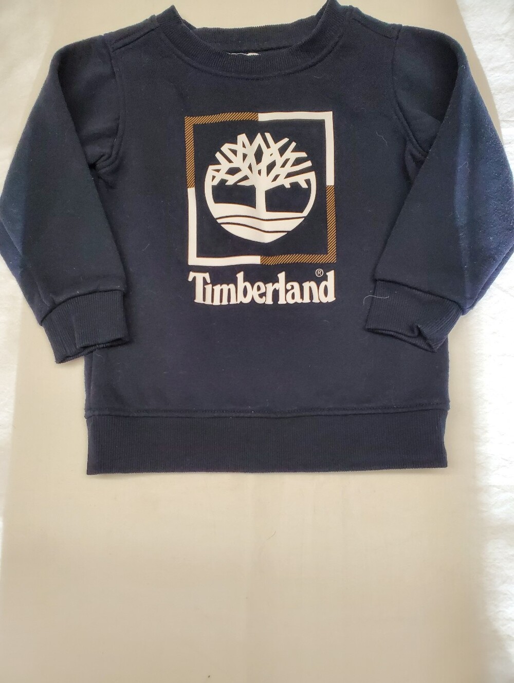 Timberland Navy Logo Crewneck Sweatshirt Toddler